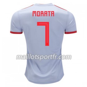 Maillot de Foot Espagne Morata 7 Exterieur Coupe du monde 2018
